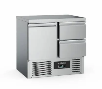 Koelwerkbank - 1 deur 2 laden - 230 Liter - 90x70x(h)87cm Betaalbaar