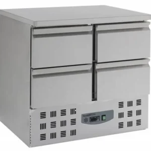 Koelwerkbank - RVS - 4 lades - 90x70x(h)87cm Op = Op