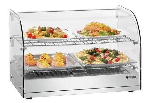 Superprijs Warmhoudvitrine 45 Liter - 800W - 30 tot 90 °C - 640x460x430(h)mm
