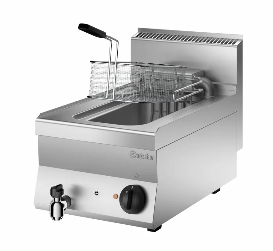 Friteuse Elektrisch - Uitklapbaar Element - 10L - 400V - 9kW - 400x650x(H)295mm Direct Verzonden