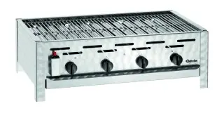 Combi Tafelbraadgrill Gas - 4 Pits - RVS - 850x555x(H)270mm Fabrieksprijs