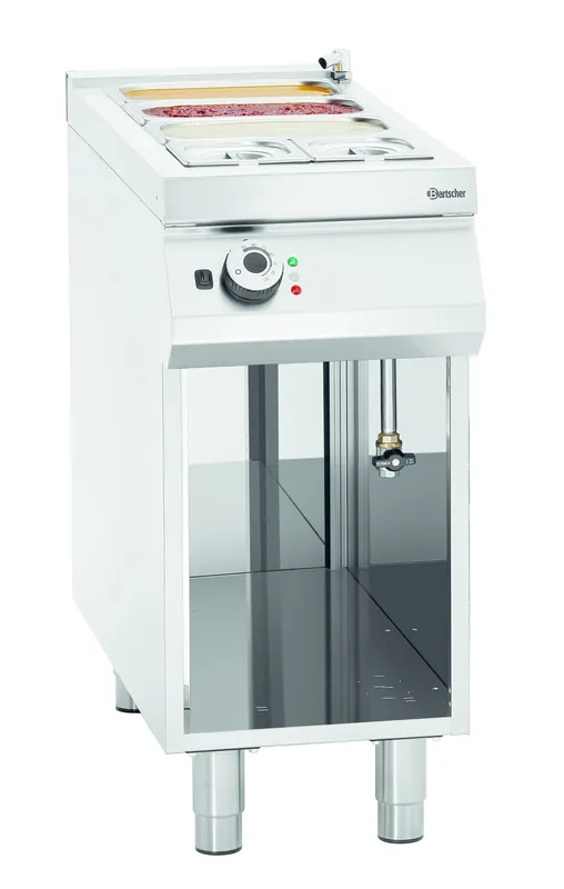 Op = Op Elektrische Bain Marie met Onderstel - 1x 1/1 en 1x 1/3 GN - 400x900x(H)900mm