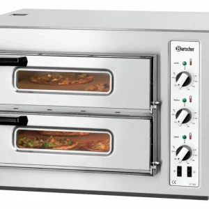elektrische pizzaoven - 2x4 pizza Ø 200mm - 6kW-400V - 800x750x(h)510mm Uitverkoop