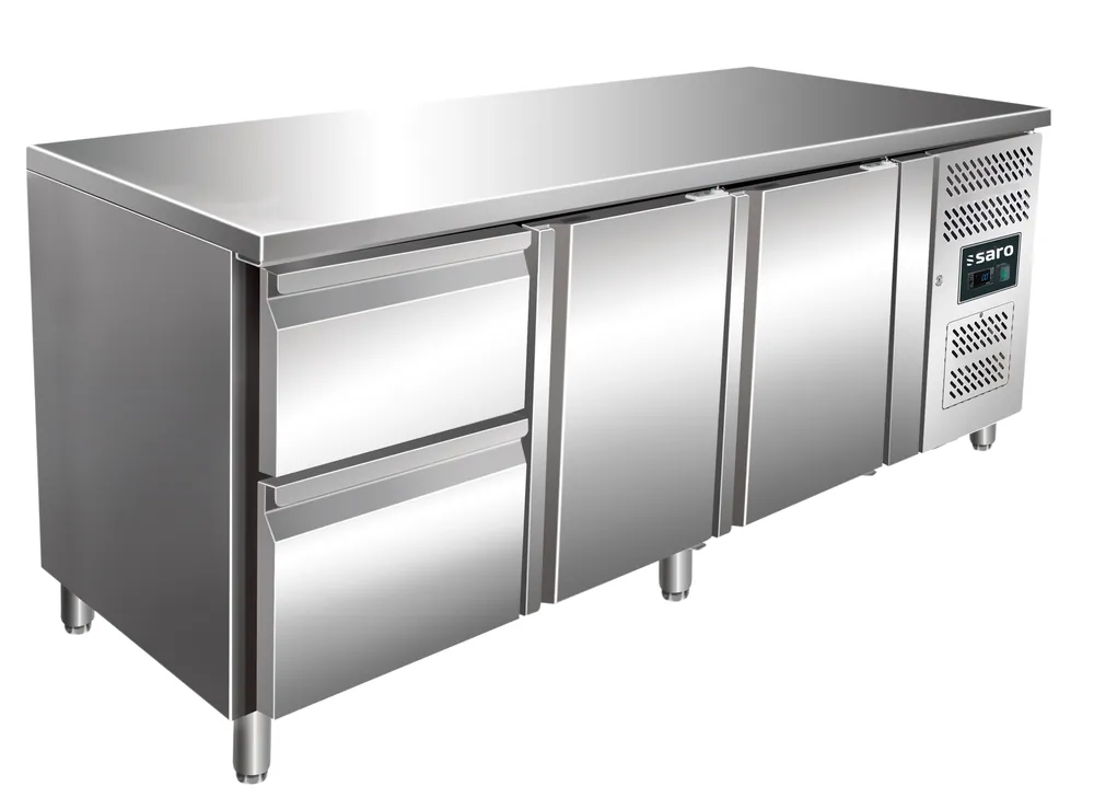 Tijdelijk Beschikbaar SARO koeltafel, 2 deuren + 1x 2-ladenset, KYLIA 3110 TN