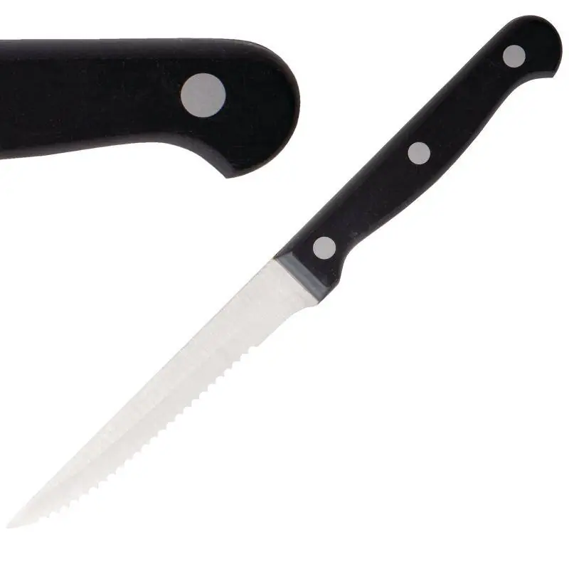 Betaalbaar Steakmes - Zwart Heft - 12 Stuks