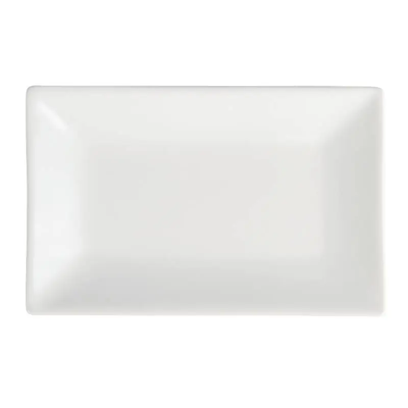 Schaal Rechthoek Afgerond - Wit Porselein - 200x130mm - 6 Stuks Beperkte Voorraad