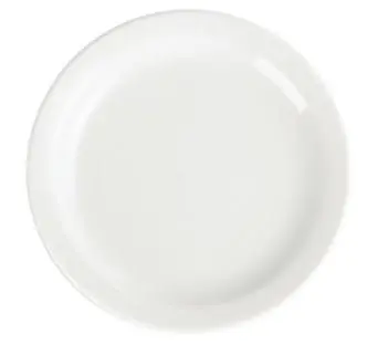 Bord Smalle Rand - Olympia Wit Porselein - 250mm - 12 Stuks Gereduceerde Prijs