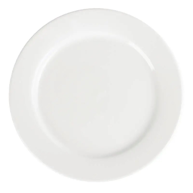 Actieprijs Bord Brede Rand - Olympia Wit Porselein - 165mm - 12 Stuks