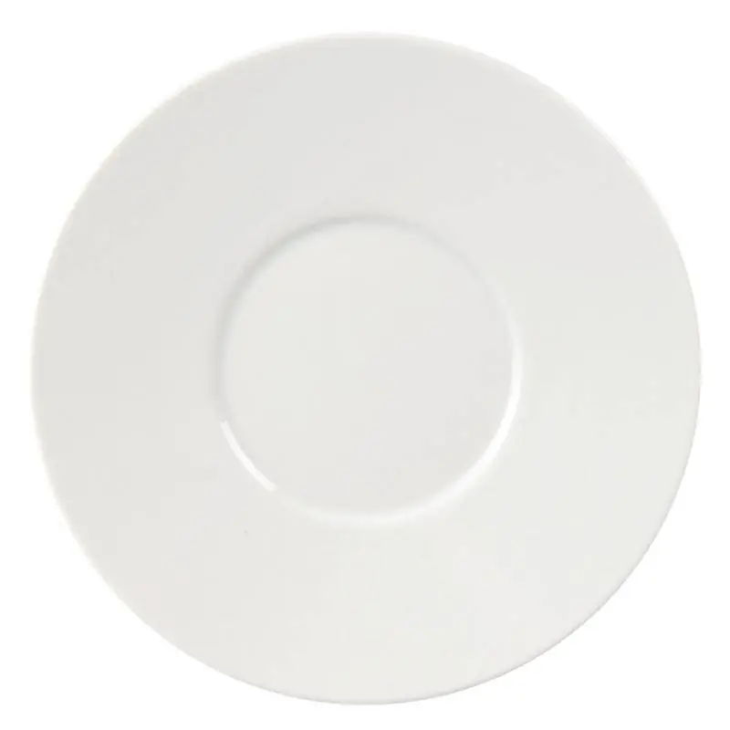 Rechtstreeks Van De Fabrikant Elegante Schotel - Olympia Wit Porselein - 240ml - 12 Stuks