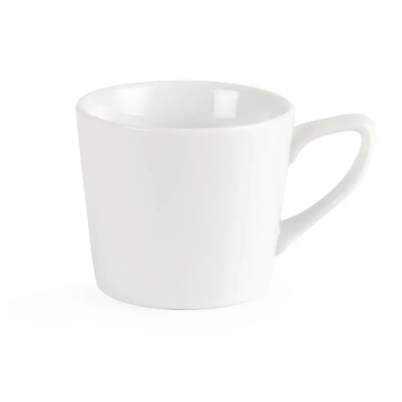 Veilige Betaling Lage Koffiekop - Olympia Wit Porselein - 200ml - 12 Stuks