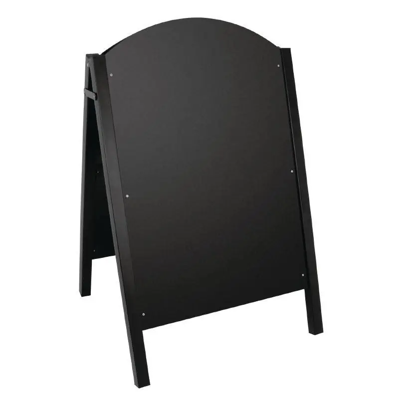 Stoepbord Zwart - Metalen Frame - 660x675x1025(h)mm Op = Op