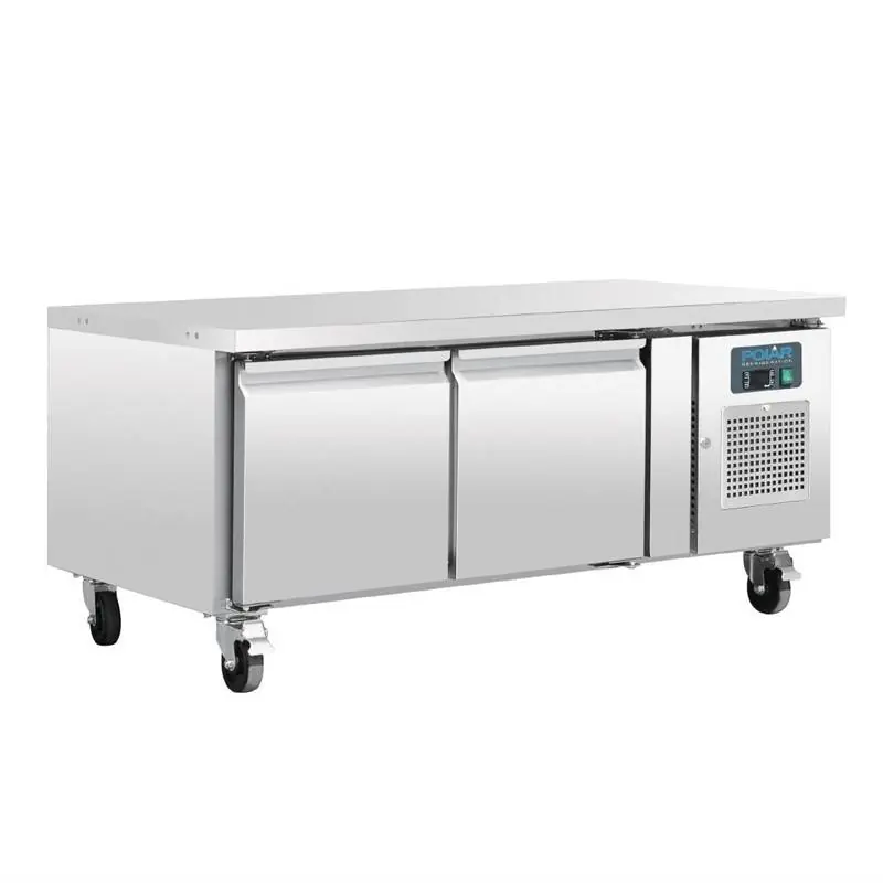 Laatste Versie Lage Koelwerkbank 2-Deurs - 214 Liter - 136x70x(H)65cm