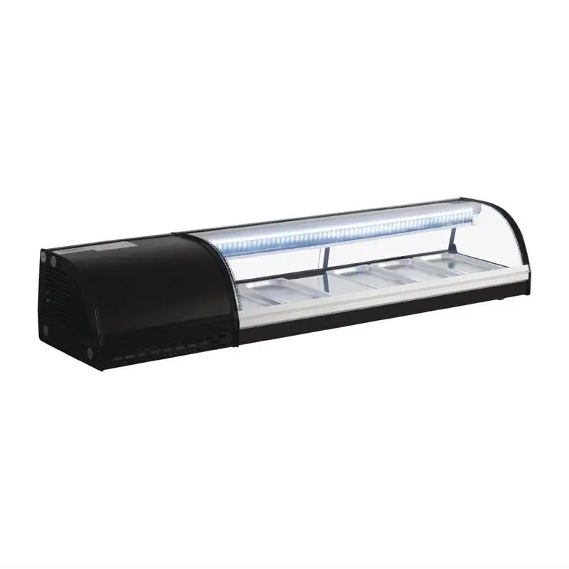 Veilige Betaling Gekoelde Sushivitrine - 5 x GN1/3 - 150x39x(H)29cm