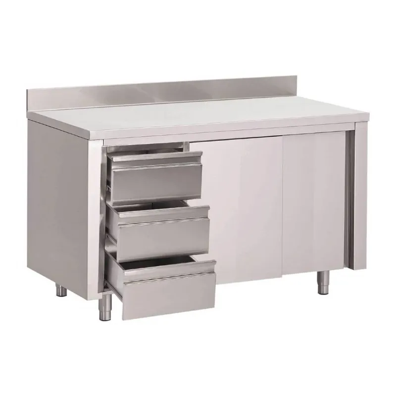 Laatste Versie Gastro M werktafel RVS 1000x700(H)x880mm