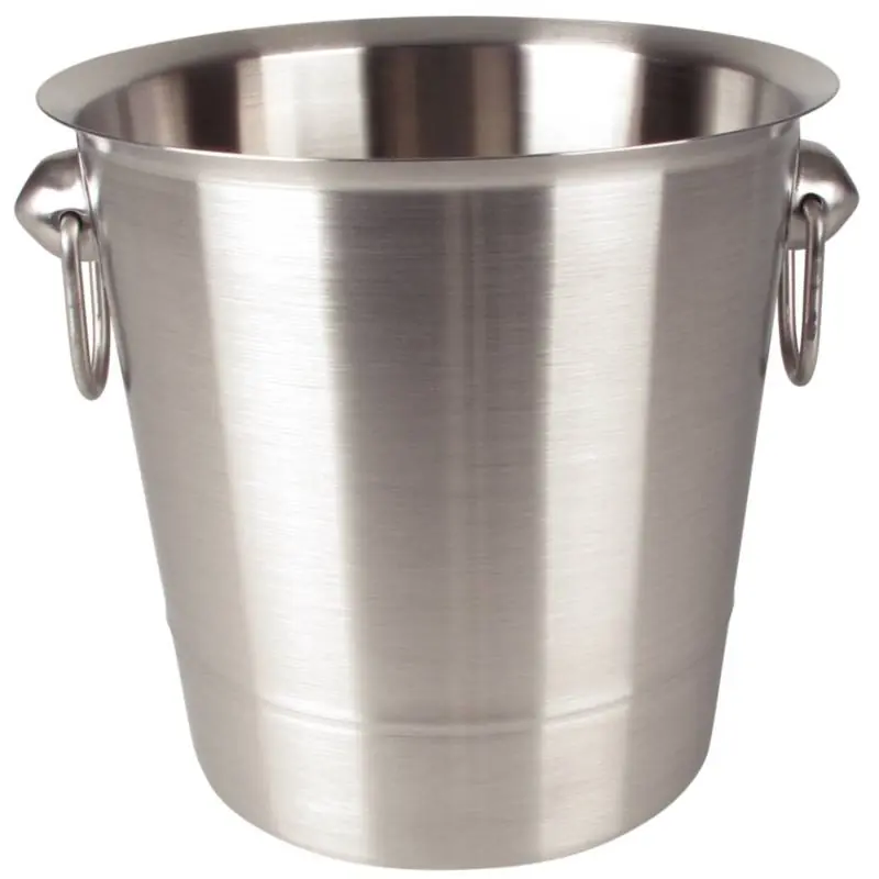 Rechtstreeks Van De Fabrikant Wijnkoeler RVS - met Handgrepen - Ø19cm x19(h)cm