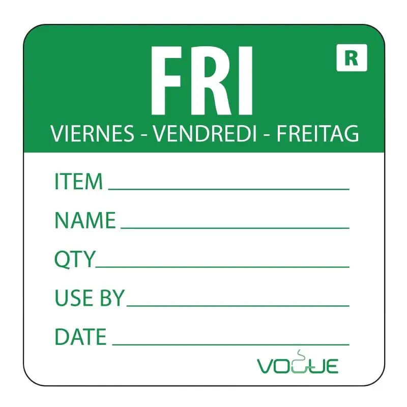 Kleurcode-Sticker Vrijdag - Groen - per 500 Korting