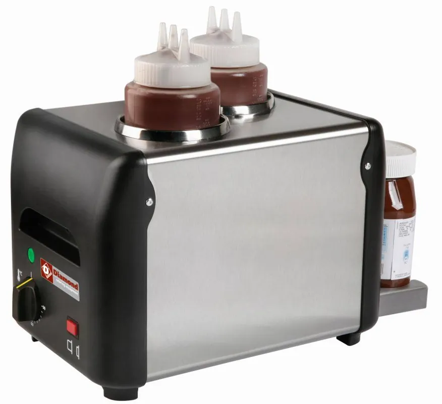 Chocolade saus verwarmer 2 Flessen - 2 x 1 liter - 310x2105x(h)230mm - 340W Actieprijs