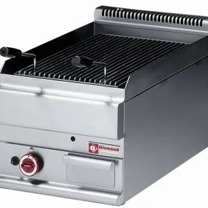 Lavasteengril op gas met braadrooster in gietijzer -Top- - 400x650x(h)280/380mm Goedkoop