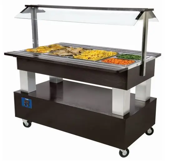 Bain Marie Buffet 4 x 1/1 GN Wenge Express Levering