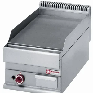 Bakplaat op gas met vlakke plaat -Top- - 400x650x(h)280/380mm Tijdelijk Beschikbaar