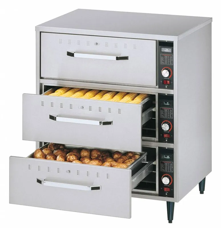 Warmhoudladen 3 Laden - 749x575x(h)794/896mm- 1,35 kW Betrouwbaar