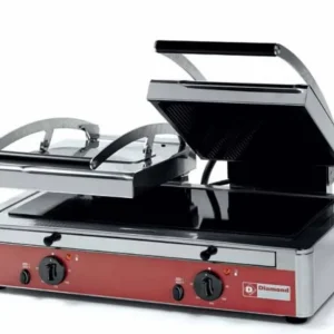Grill panini DUBBEL model vitrokeramisch - 640x445x(h)245mm Superprijs
