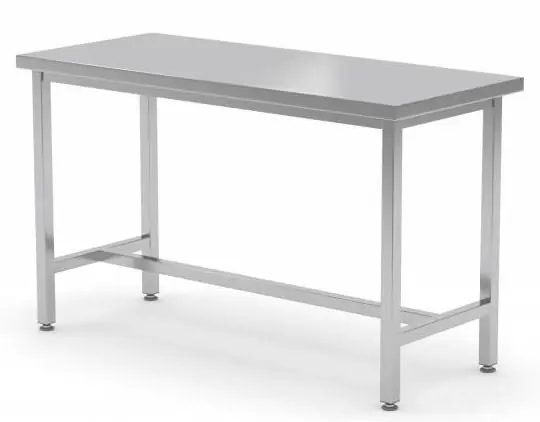 Snelle Levering RVS Werktafel + Steunbalk HEAVY DUTY 800(b)x800(d)x885(h)mm