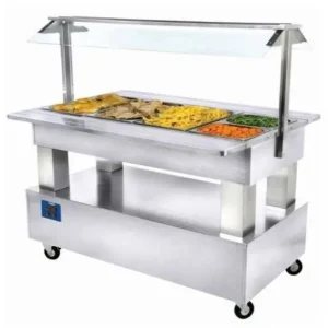 Bain Marie Buffet - Verwarmd - 4 x 1/1 GN - Wit Hout Flitsaanbieding