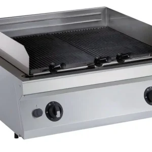 Beste Prijs Lavasteengrill Gas RVS - Tafelmodel - Rooster 730x540mm - 800x700x250/320(h)mm