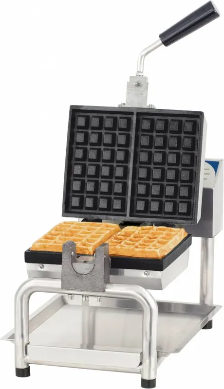 Draaibare Brusselse Wafelijzer - 1800W - 386x580x(H)305mm Koopje