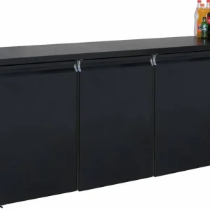 Barkoelkast Zwart - 3 Blinde Deuren - 500 Liter - 1940x550x(H)950mm Koopje
