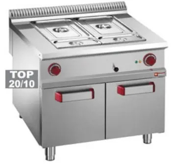 Elektrische bain-marie 8 GN 1/3 h.150 mm, open kast - 800x900x(h)850/920mm Goedkoop
