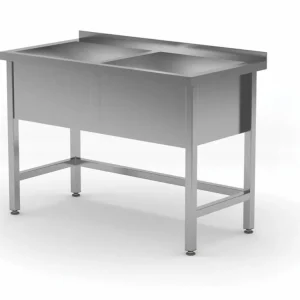 Beste Prijs RVS Wastafel + 2 Spoelbakken 300(h)mm HEAVY DUTY 1200(b)x600(d)x885(h)mm