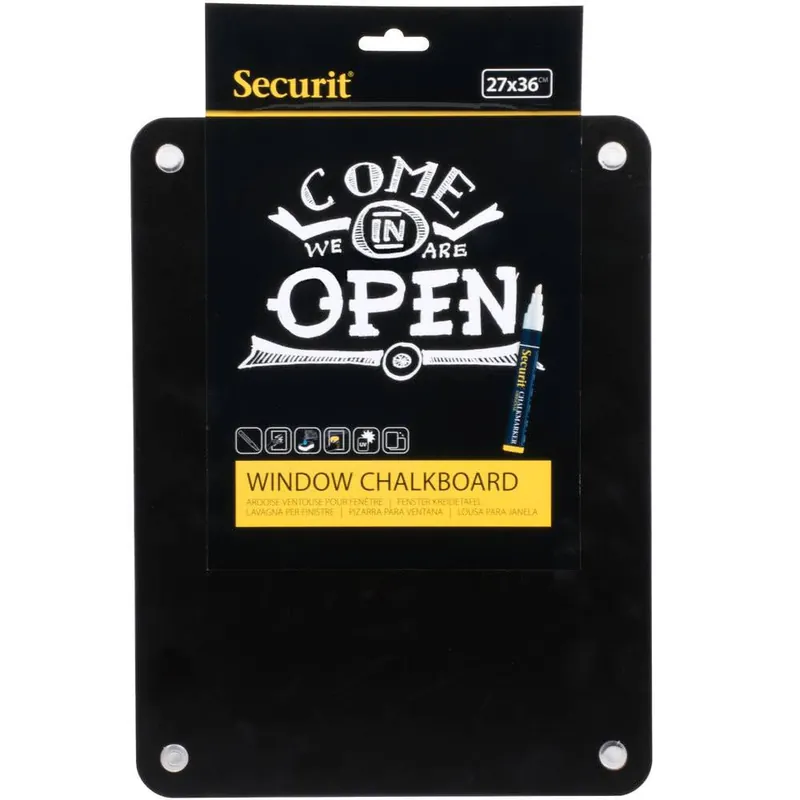 Lage Prijs Raam Krijtbord met Zuignapppen - Dubbelzijdig schrijfbaar - 270x360mm
