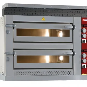 Superprijs Pizza Oven Elektrisch Dubbel - 2x 6 Pizza's Ø35cm - 17,6kW - 1070x1360x(H)720mm
