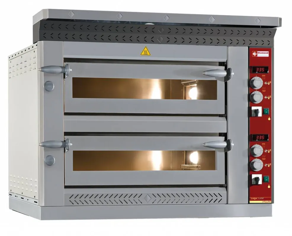 Superprijs Pizza Oven Elektrisch Dubbel - 2x 6 Pizza's Ø35cm - 17,6kW - 1070x1360x(H)720mm