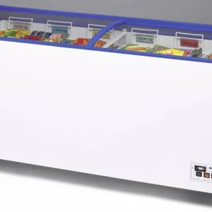 Vrieskist met Schuifdeksel van Glas - -15° tot -23° - 181x60x73/89(h)cm - 527 Liter Koopje