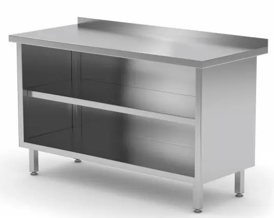 Op = Op RVS Open Werkkast + Tussenschap HEAVY DUTY 500(b)x700(d)x885(h)mm