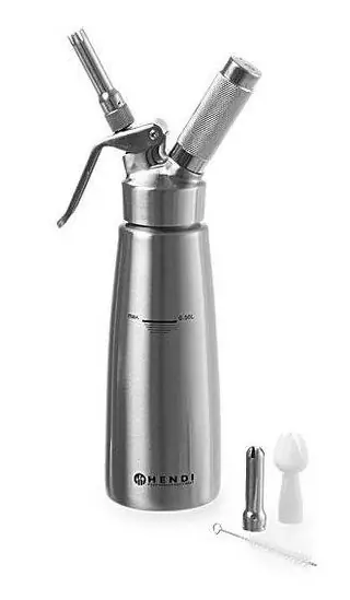Lage Kosten Slagroomapparaat Slagroomspuit Professioneel RVS - 0,5 liter