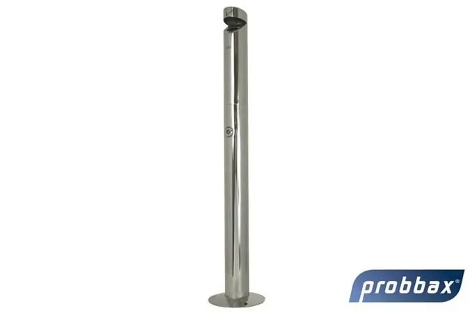 Peukenzuil - Gepoetst RVS - 1,1 Liter - Tot 330 Peuken - 76x76x(H)920mm Must-Have