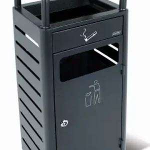 Premium Staande Asbak - met Afvalbak - Zwart - 2,3 Liter + 20 Liter Afvalbak - Tot 690 Peuken