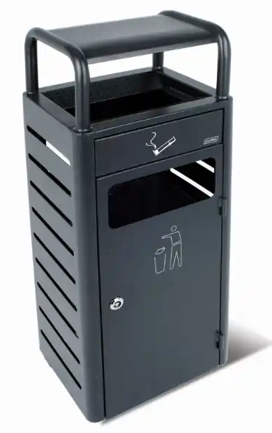 Premium Staande Asbak - met Afvalbak - Zwart - 2,3 Liter + 20 Liter Afvalbak - Tot 690 Peuken