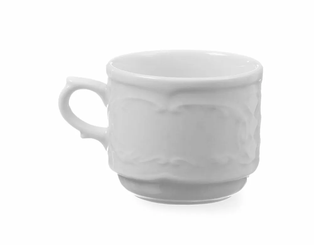 Op = Op Kop 120 ml - 65x85x55 mm - Flora - Wit - Porselein