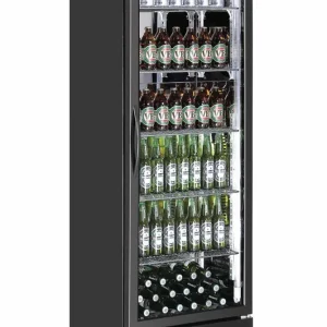 Hoge Barkoelkast Glazen Deur - 293 Liter - Gehard Glas - 600x515x(H)1820mm Nieuw
