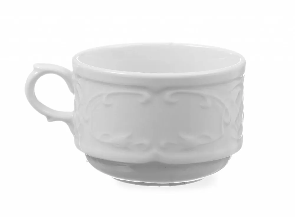 Weekendaanbieding Kop 180 ml Flora - wit porselein