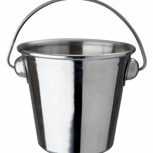 Exclusieve Aanbieding Emmertje Met Handgreep - Roestvrijstaal - 7x5cm