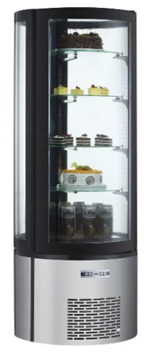 Ronde Gebaksvitrine - 360 Liter - LED Verlichting - ø680x(H)1750mm Bestel Nu