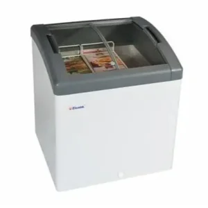 Vrieskist met Gebogen Glazen Schuifruiten - Elcold FOCUS 73 GREY - 161 Liter - 72,4x65x(h)85 cm Nu Kopen