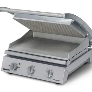 Laatste Versie Grill Station ROBAND - 8 Sandwiches - Geribbelde Bovenplaat - 2990W
