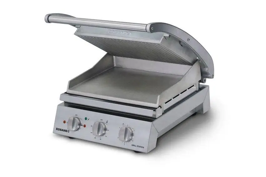 Direct Verzonden Grill Station ROBAND - 6 Sandwiches - Geribbelde Bovenplaat - 2200W
